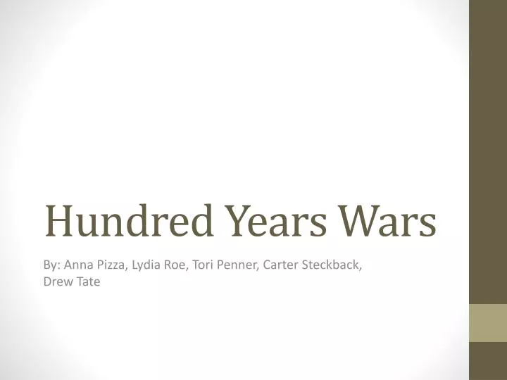 hundred years wars