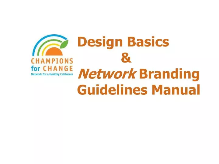 design basics network branding guidelines manual