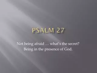 psalm 27