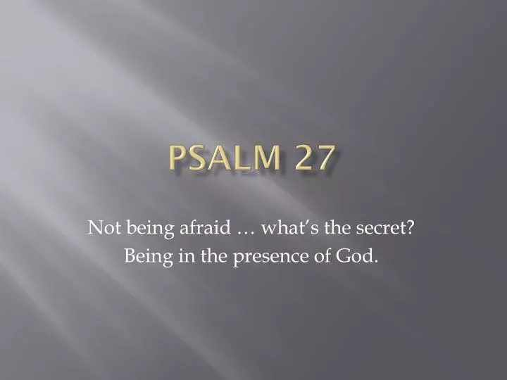 psalm 27