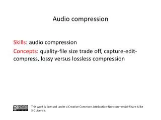 S kills : audio compression