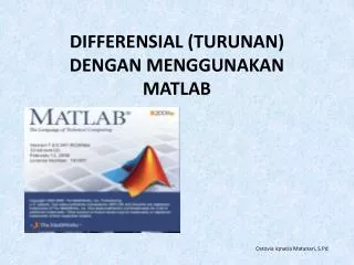 differensial turunan dengan menggunakan matlab