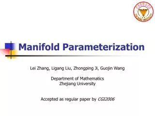 Manifold Parameterization