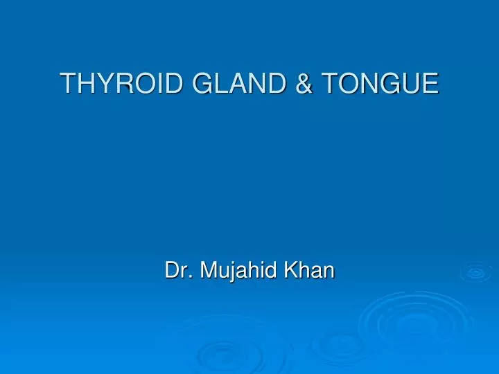 thyroid gland tongue