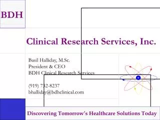 Clinical Research Services, Inc.