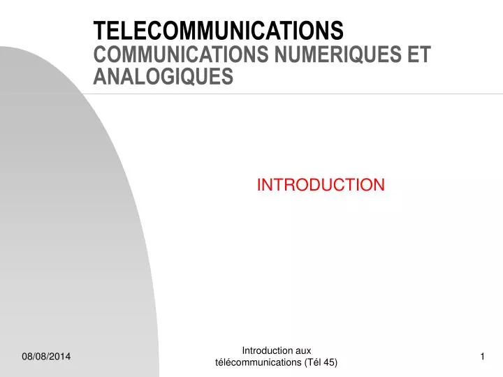 telecommunications communications numeriques et analogiques