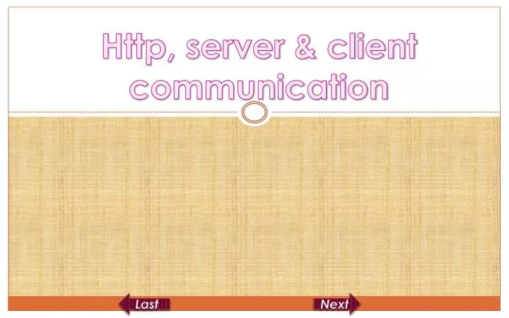 http server client communication