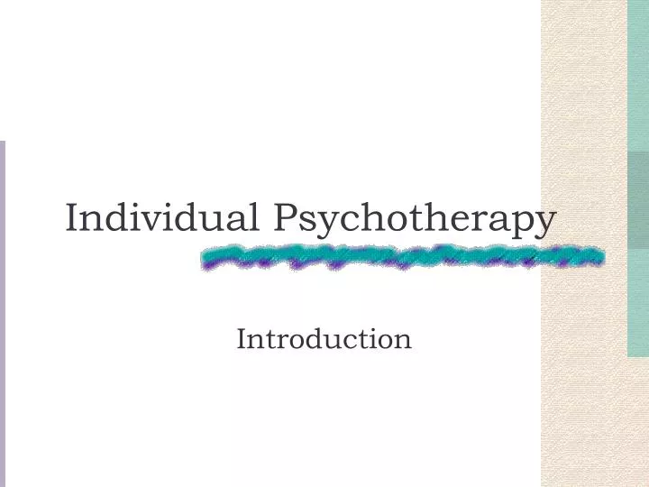individual psychotherapy