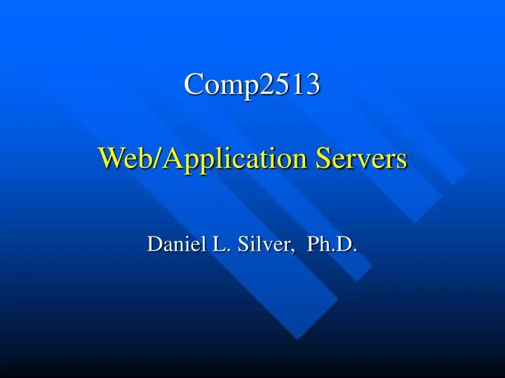 comp2513 web application servers