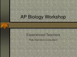 AP Biology Workshop