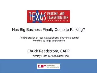 Chuck Reedstrom, CAPP Kimley-Horn &amp; Associates, Inc.