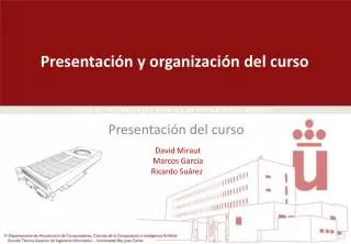 presentaci n y organizaci n del curso