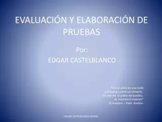 evaluaci n y elaboraci n de pruebas