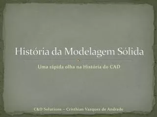 hist ria da modelagem s lida