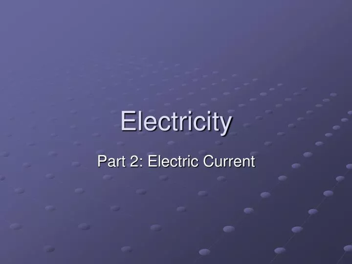 electricity