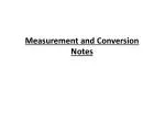 Measurement and Conversion Notes - slide 1
