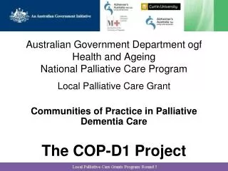 Australian Government Department ogf Health and Ageing National Palliative Care Program