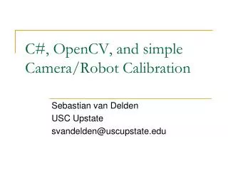 C#, OpenCV, and simple Camera/Robot Calibration