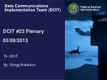 Data Communications Implementation Team (DCIT) - slide 1