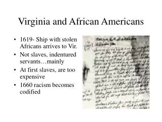 Virginia and African Americans