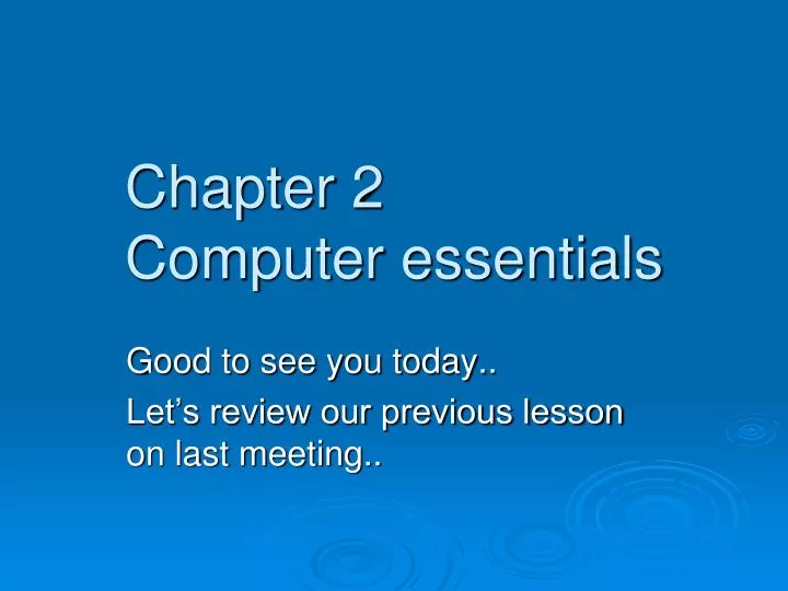 PPT - Chapter 2 Computer Essentials PowerPoint Presentation, Free ...