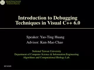 Introduction to Debugging Techniques in Visual C++ 6.0