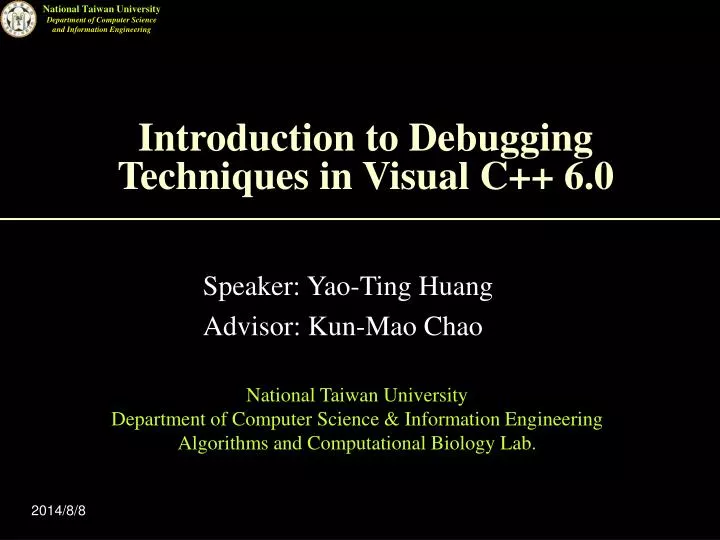 introduction to debugging techniques in visual c 6 0