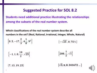 Suggested Practice for SOL 8.2