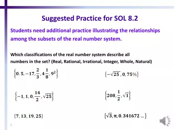 suggested practice for sol 8 2