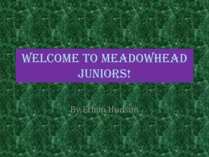 welcome to meadowhead juniors