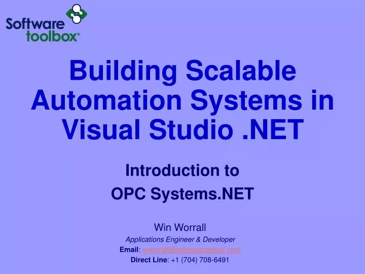 building scalable automation systems in visual studio net