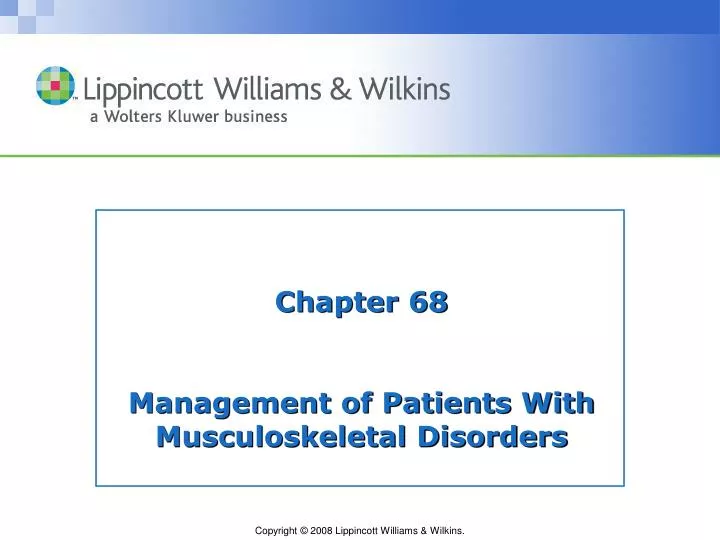 chapter 68 management of patients with musculoskeletal disorders