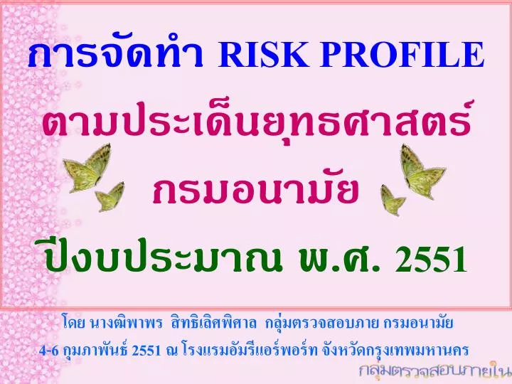 risk profile 2551