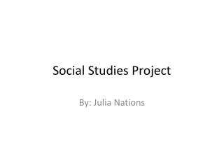 social studies project