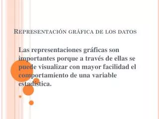 representaci n gr fica de los datos