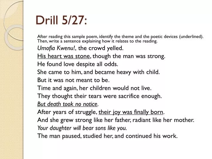 drill 5 27