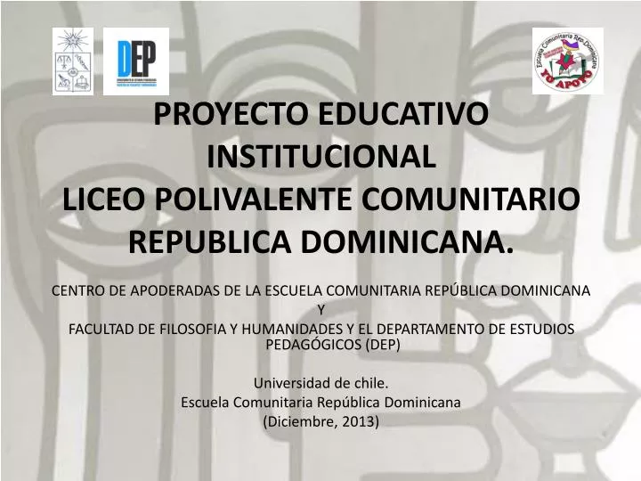 proyecto educativo institucional liceo polivalente comunitario republica dominicana