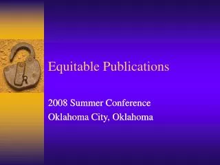 Equitable Publications