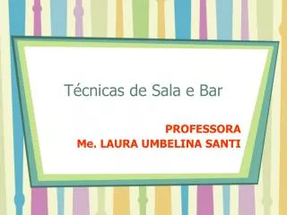t cnicas de sala e bar