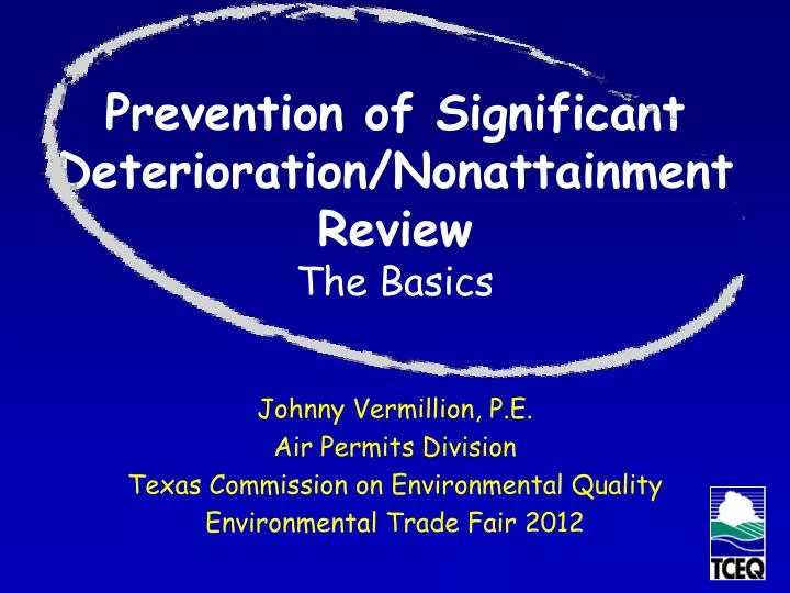 prevention of significant deterioration nonattainment review the basics
