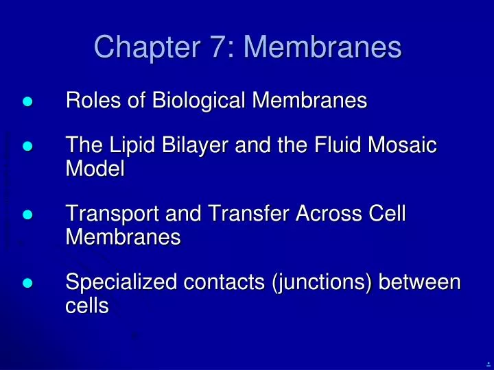 chapter 7 membranes