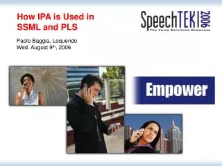 How IPA is Used in SSML and PLS