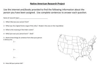 Native American Research Project