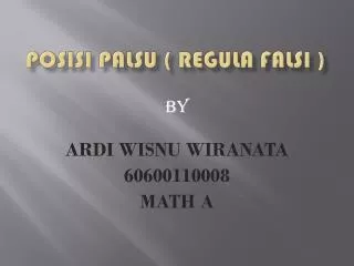 posisi palsu regula falsi