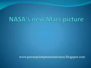 NASA's new Mars picture