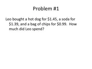 Problem #1