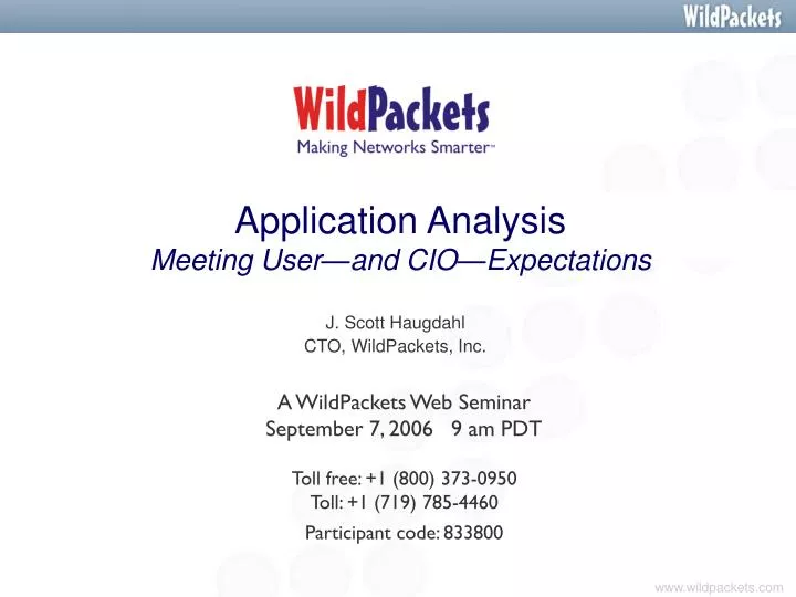 application analysis meeting user and cio expectations