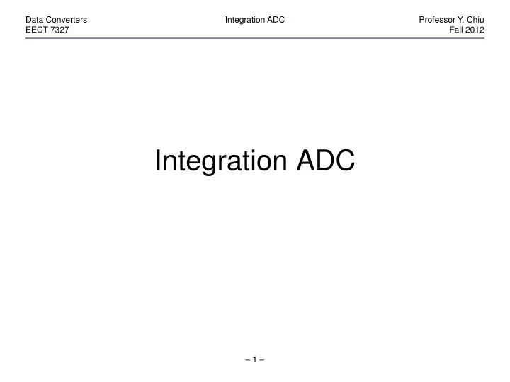 integration adc