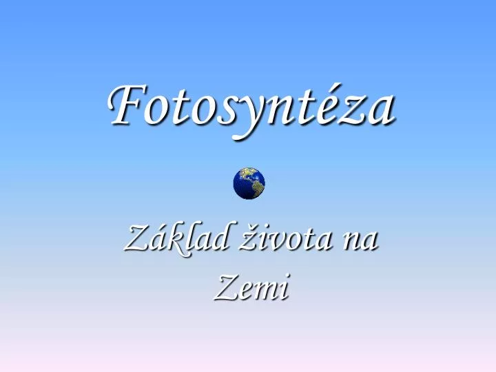 fotosynt za