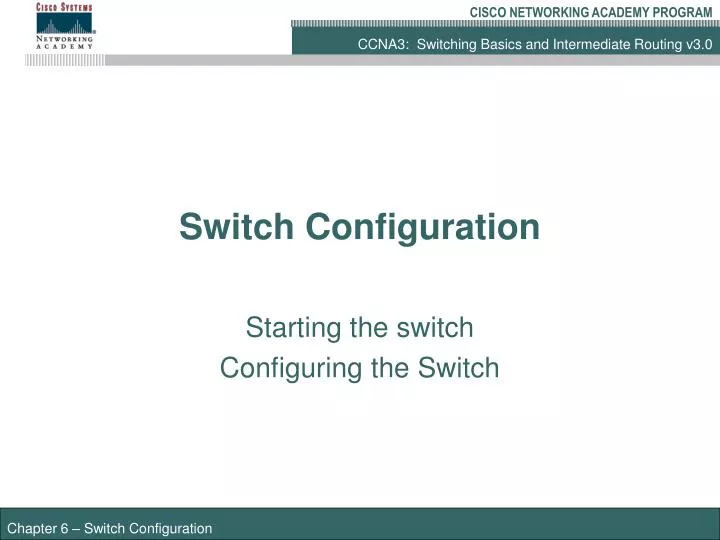 switch configuration